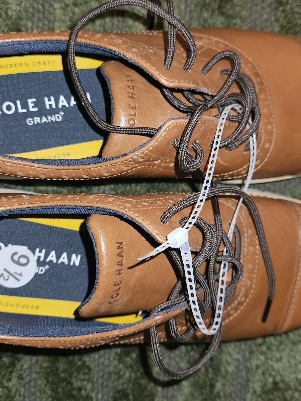 Cole Haan Men’s Brown Leather Cap Toe Oxford Shoes Size 9.5M – New Without Tags